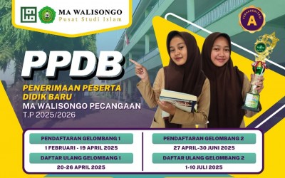 Penerimaan Siswa Baru MA Walisongo Pecangaan Tahun 2025 Dibuka